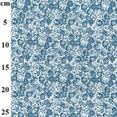 Rose & Hubble Antique Floral 100% Cotton Poplin Fabric,  Copen Blue